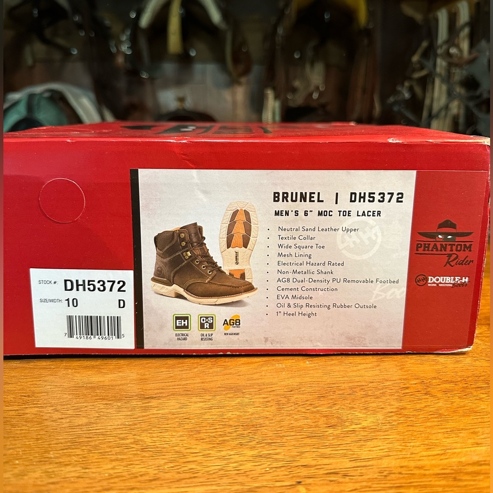 Men’s Double H western work boot size 10 D